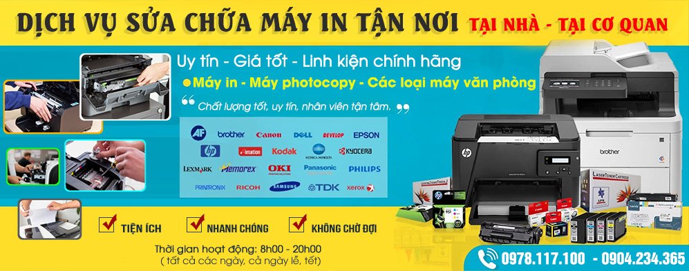 Dịch vụ sửa máy in tại nhà ở Hải Dương